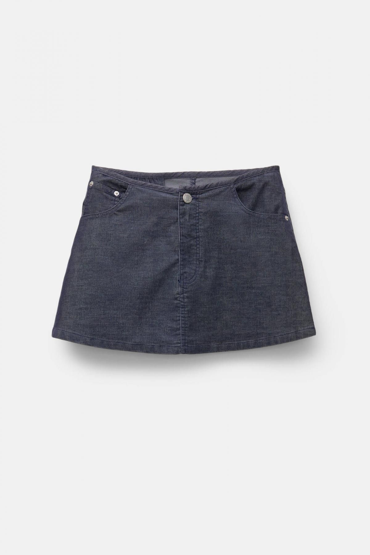 풀앤베어 코듀로이 미니멀 포켓 미니 스커트 7400/323 BLUE - 메인 이미지