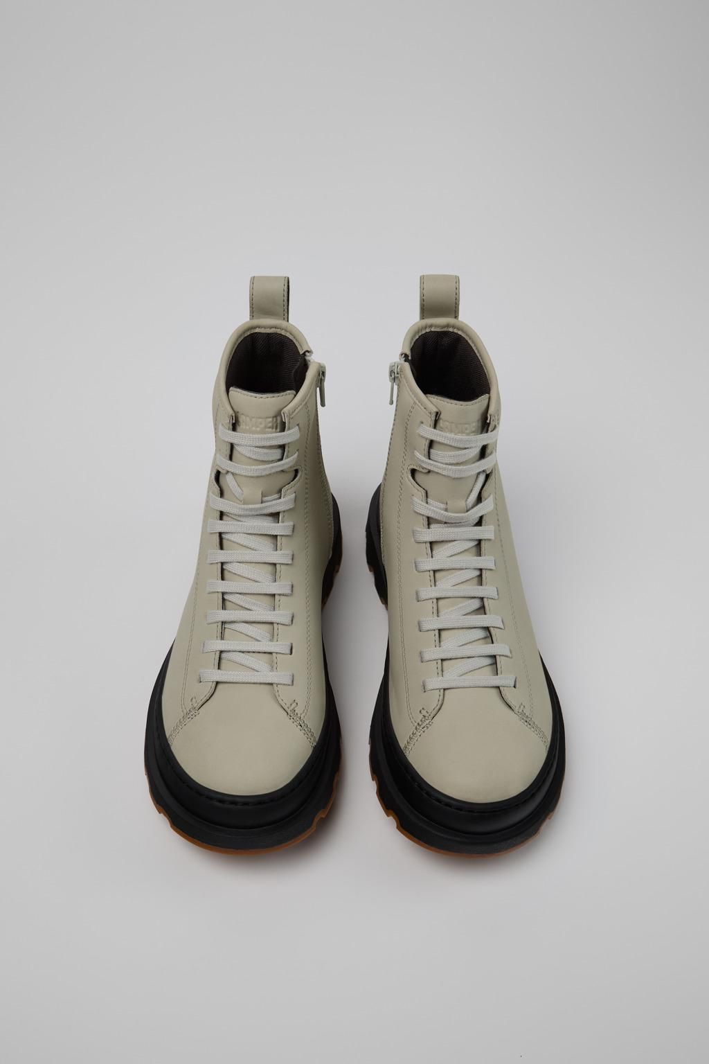 캠퍼 테크니컬 소가죽 미들부츠 Brutus K400816-004 BEIGE - 상세 이미지 4