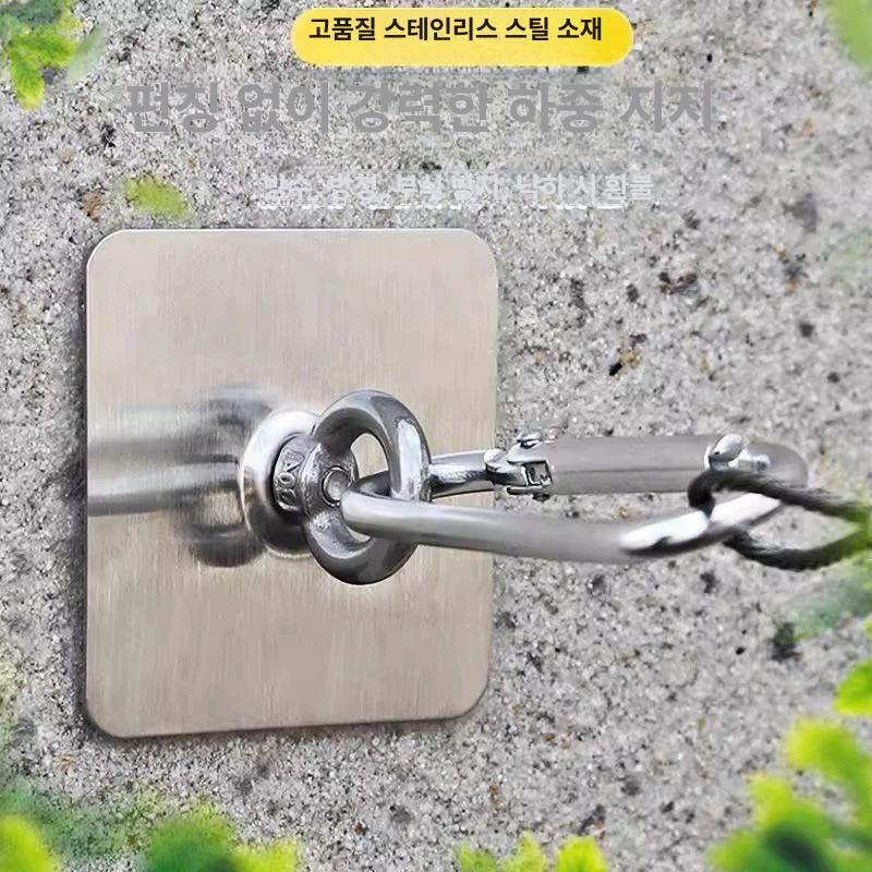 외벽 고정 후크 벽면 스테인리스 다용도 옷걸이 고리 천장 벽고리 벽걸이후크 55mm 소형 1개 - 상세 이미지 2