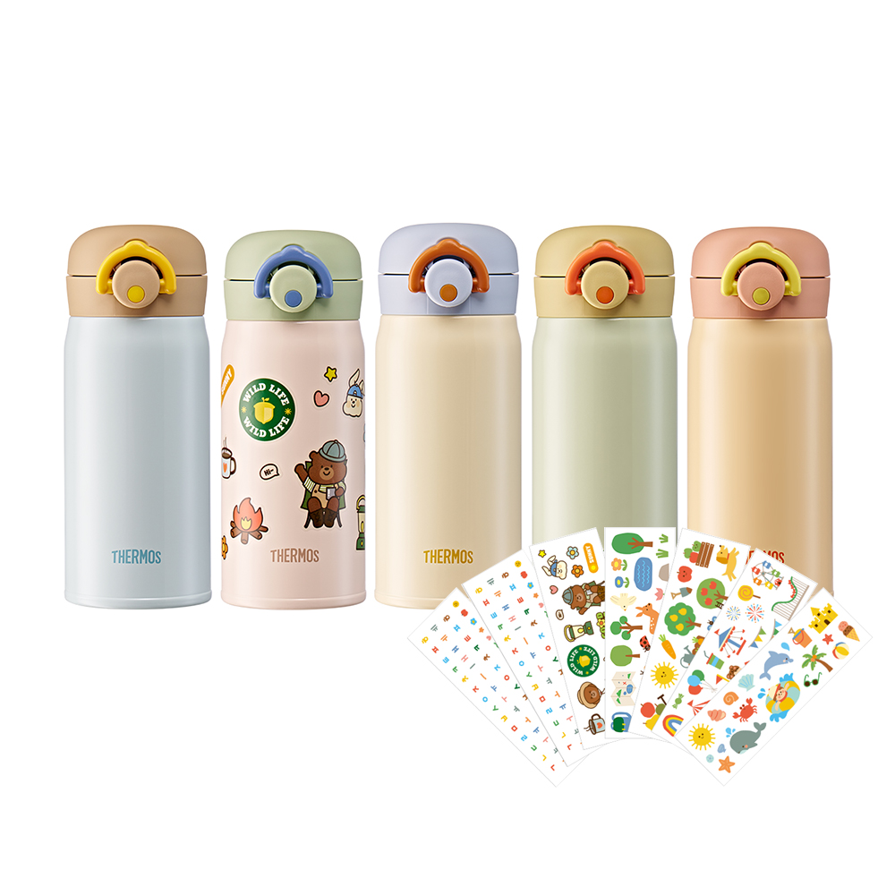 써모스 마이 디자인 보틀 원터치 타입 시즌3 350ml / JNR-352K 이미지 2