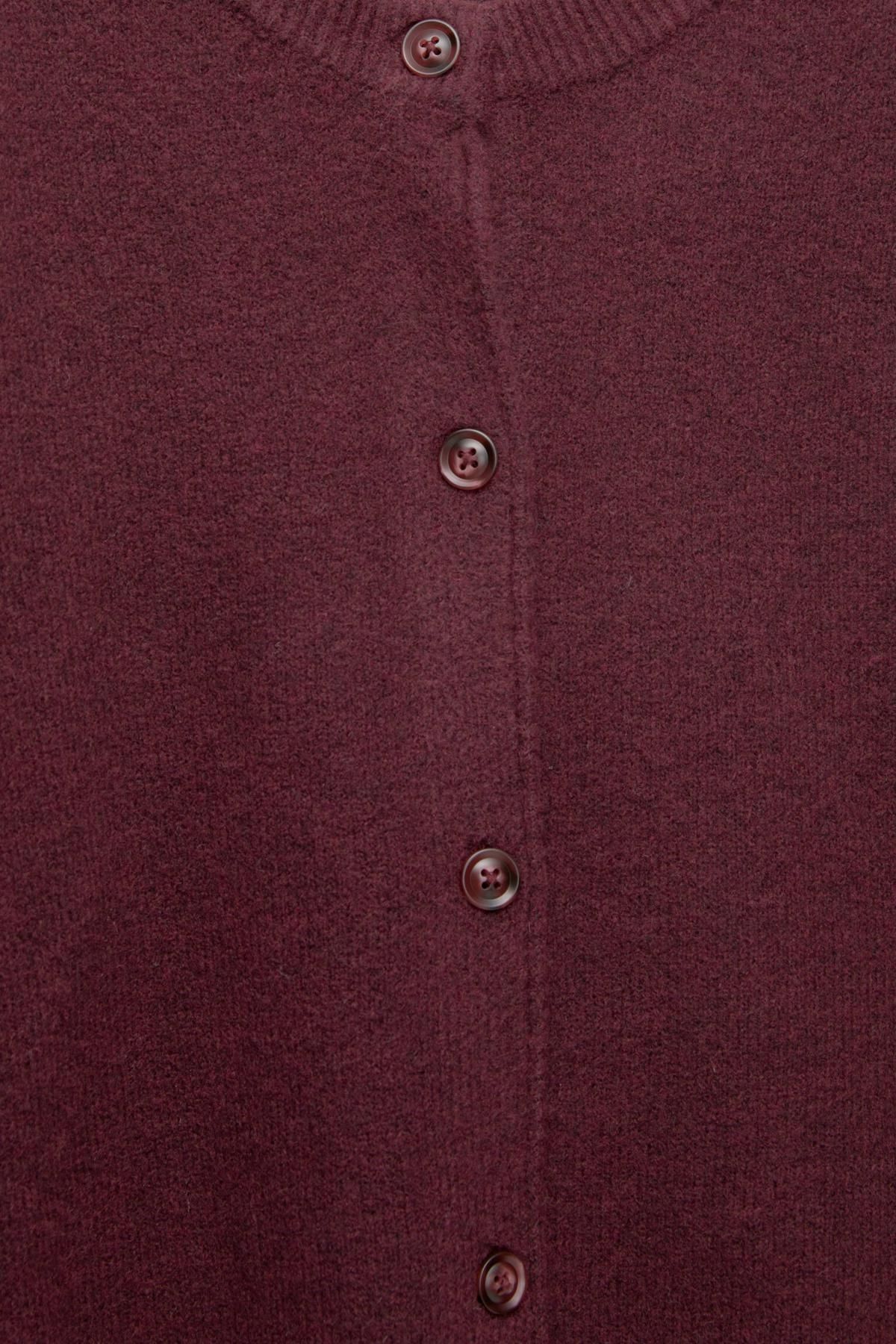 풀앤베어 소프트 브이넥 래글런 버튼 니트 가디건 7553/305 MAROON 이미지 8
