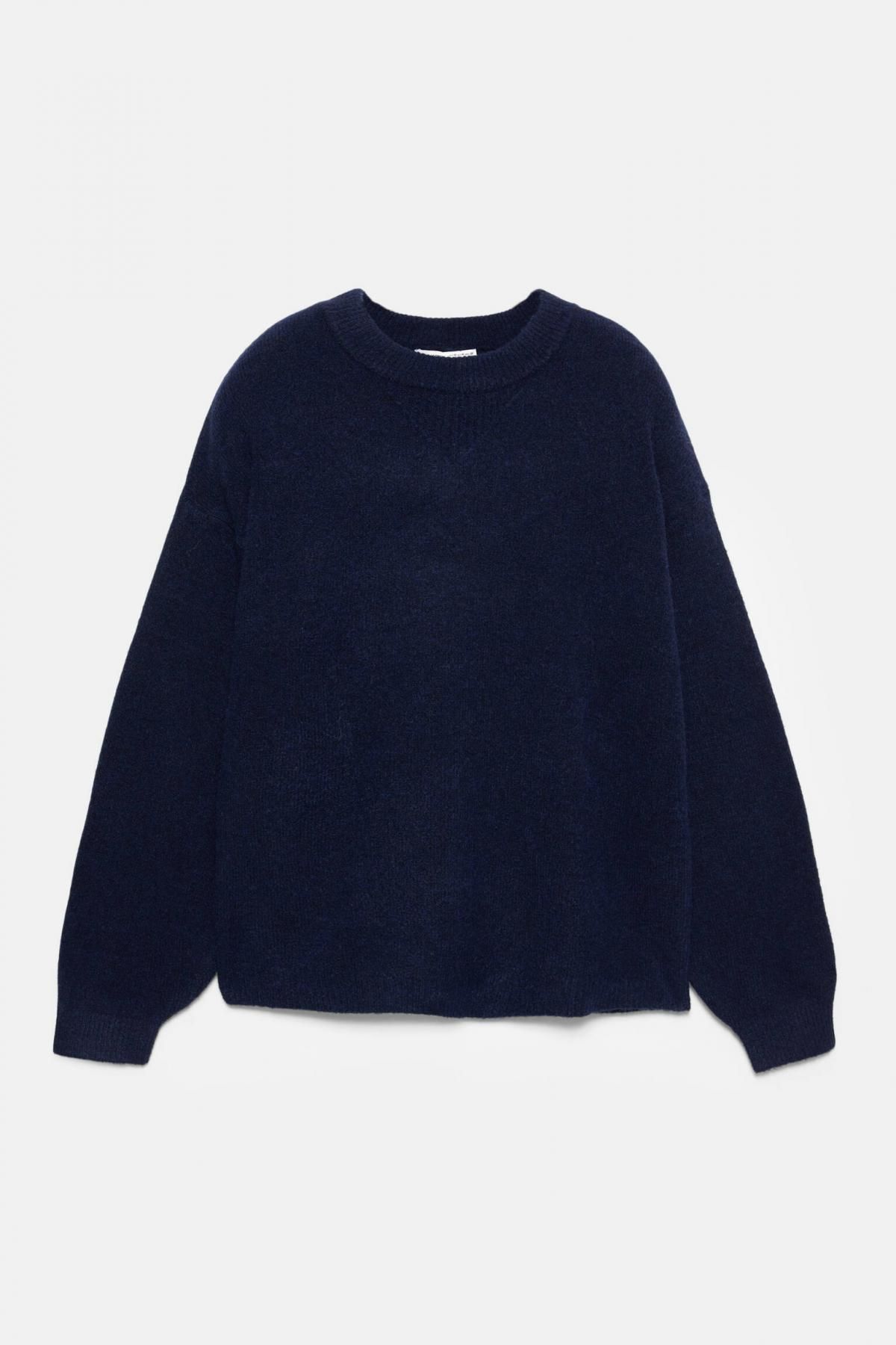 풀앤베어 소프트 라운드넥 니트 스웨터 7550/305 NAVY - 메인 이미지