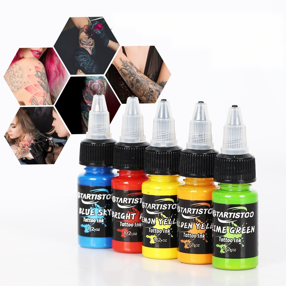 타투 GTARTISTOO 타투잉크 세트 14색 15ml 바디메이크업 할로윈 아티스트 - 상세 이미지 4