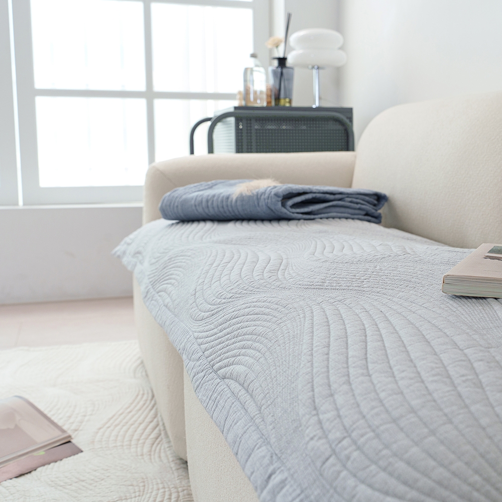 나라데코 순면 워싱 퀼팅 사계절 돌 쇼파패드 3인용 65x180