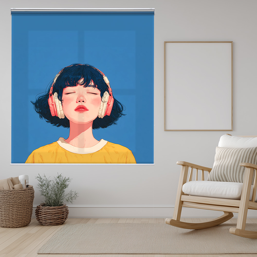 아라크네 롤스크린 아이방 실사 블라인드 아기방 창문 거실 나무풍경 30x30