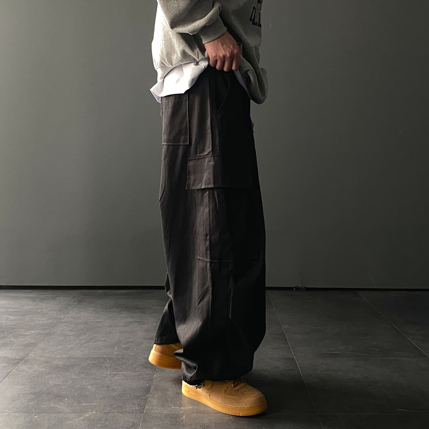벌룬팬츠 건빵바지 카고바지 남자와이드팬츠 - 상세 이미지 5