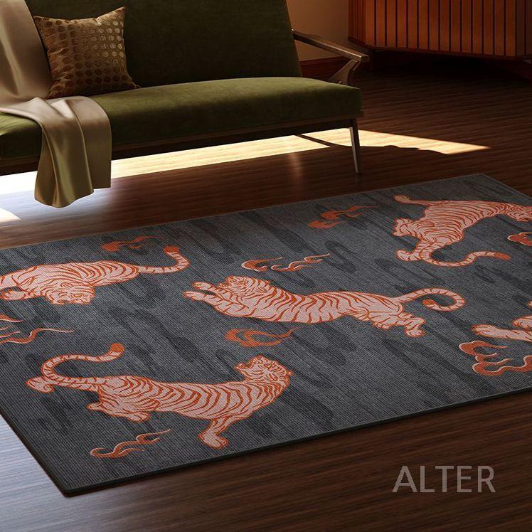 대형 러그 그림자 사계절 호랑이 특대형 모던 복고풍 패턴 A 100x140cm - 상세 이미지 3