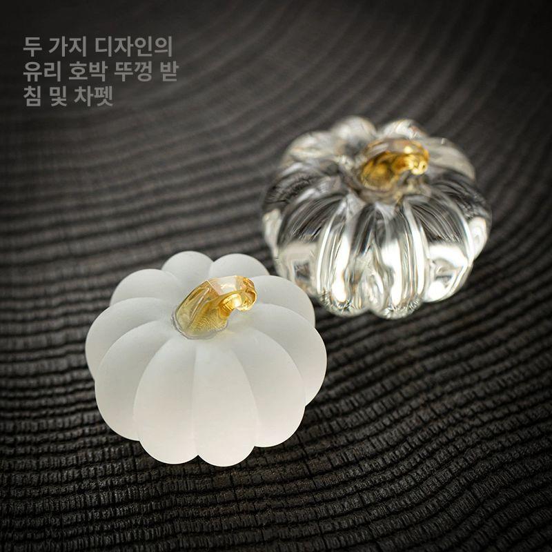 호박 유리 문진 서예 촬영 독서 원형 보물 누르개 반구 공예 인테리어 페이퍼 종이 유리문진 서리 낀 - 상세 이미지 5