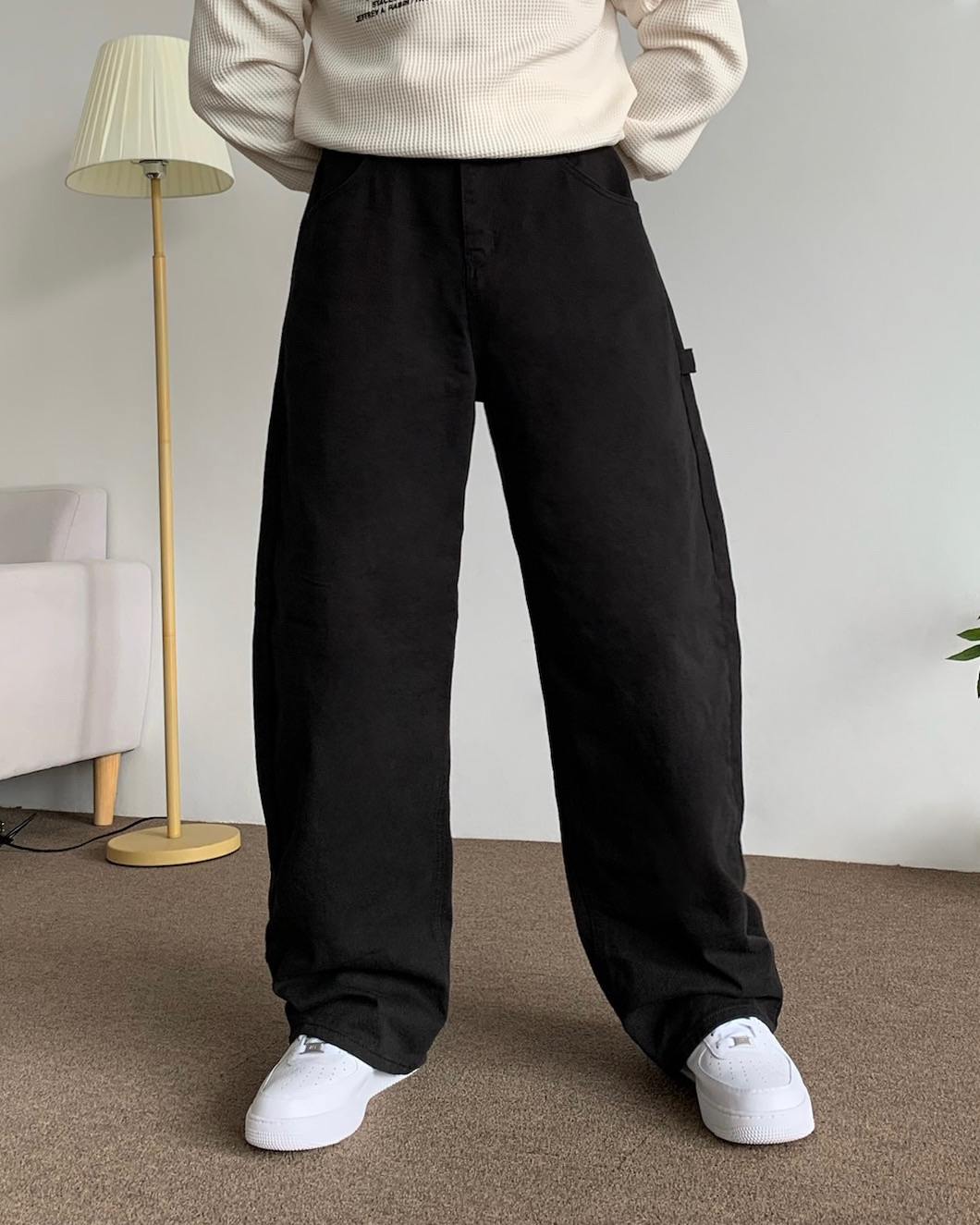 와이드핏 벌룬 코튼 팬츠 - 상품 이미지