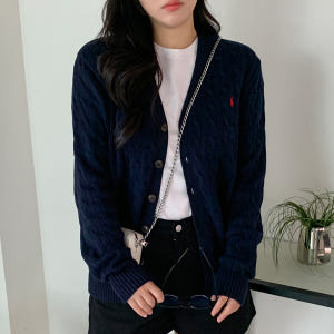 폴로 랄프로렌 가디건 보이즈 브이넥 꽈배기 니트 착용 후기 | 사이즈/핏 총정리 - 상품 이미지 4