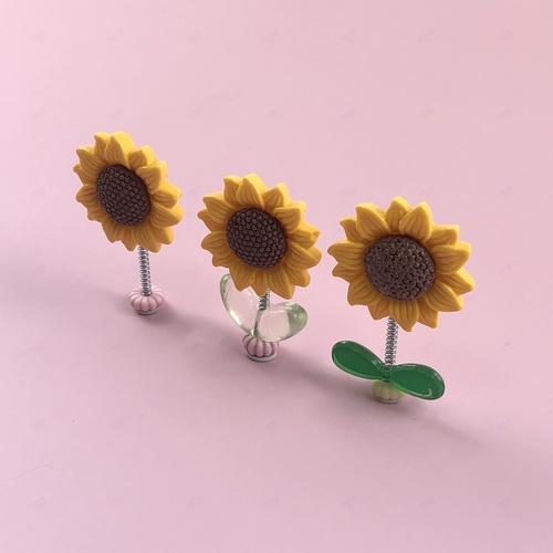 차량 흔들 해바라기 장식 대시보드 부착 꾸미기 미니 이미지 6