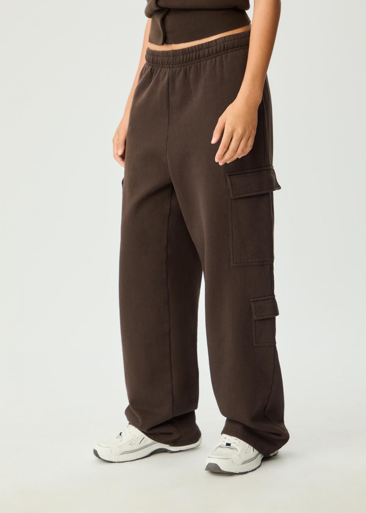 스트라디바리우스 와이드핏 카고 조거 팬츠 8291/100 BROWN - 메인 이미지