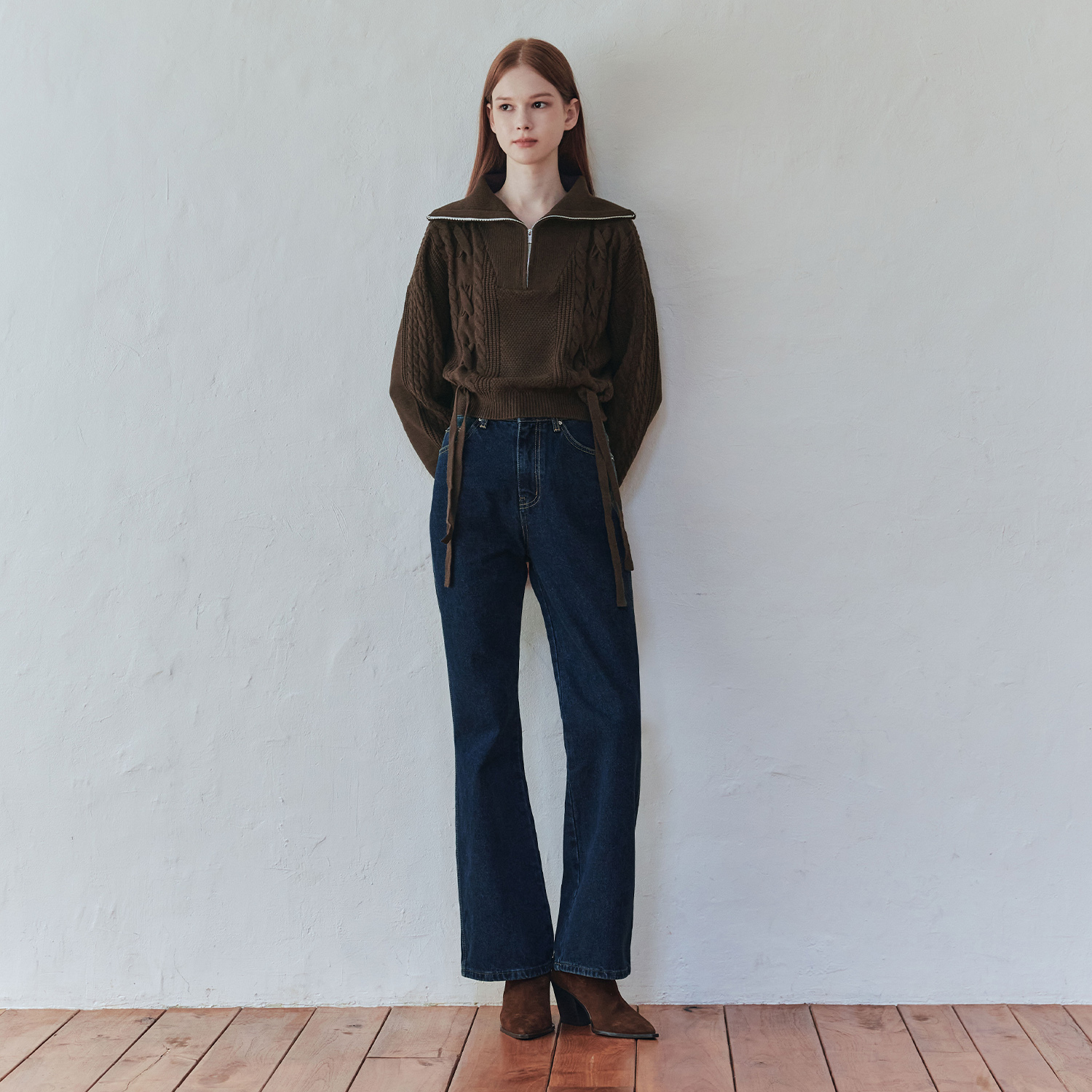 [제로스트릿] 세미 부츠컷 데님 팬츠 SEMI BOOTCUT DENIM PANTS / INDIGO - 상세 이미지 3
