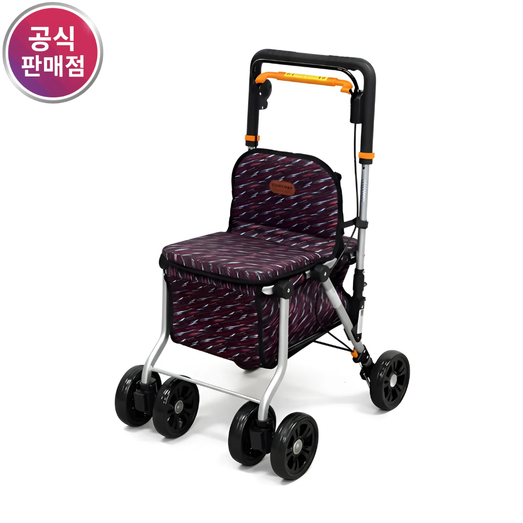 진산메디칼 다용도 접이식 노인 보행기 어른 성인용 어르신 실버카 할머니 유모차 JS-773 - 메인 이미지