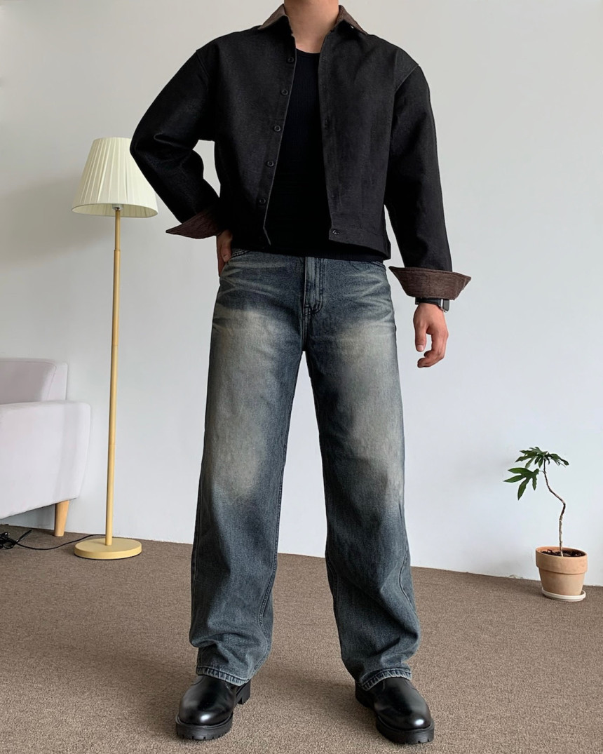 S~2XL 워싱 데님 팬츠 - 상세 이미지 4