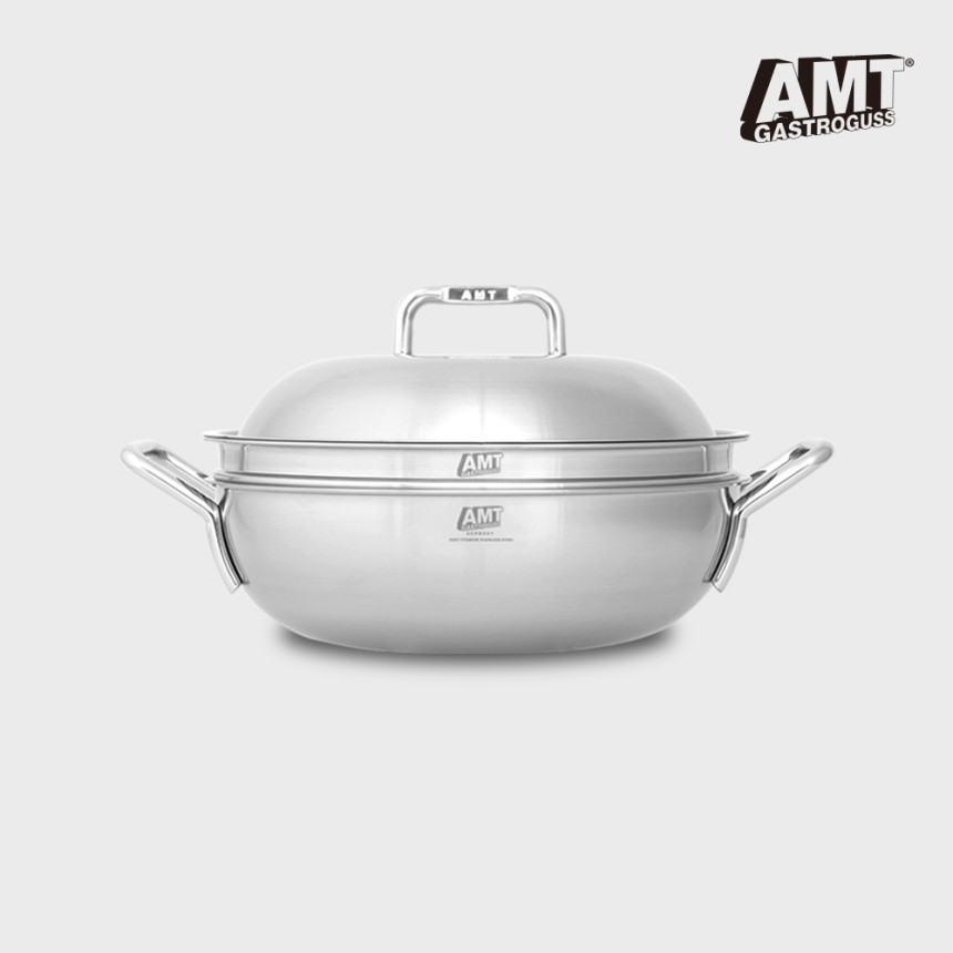 AMT 샤프 28cm 파티웍 316Ti 스텐냄비 통5중 인덕션용 냄비 사진 1