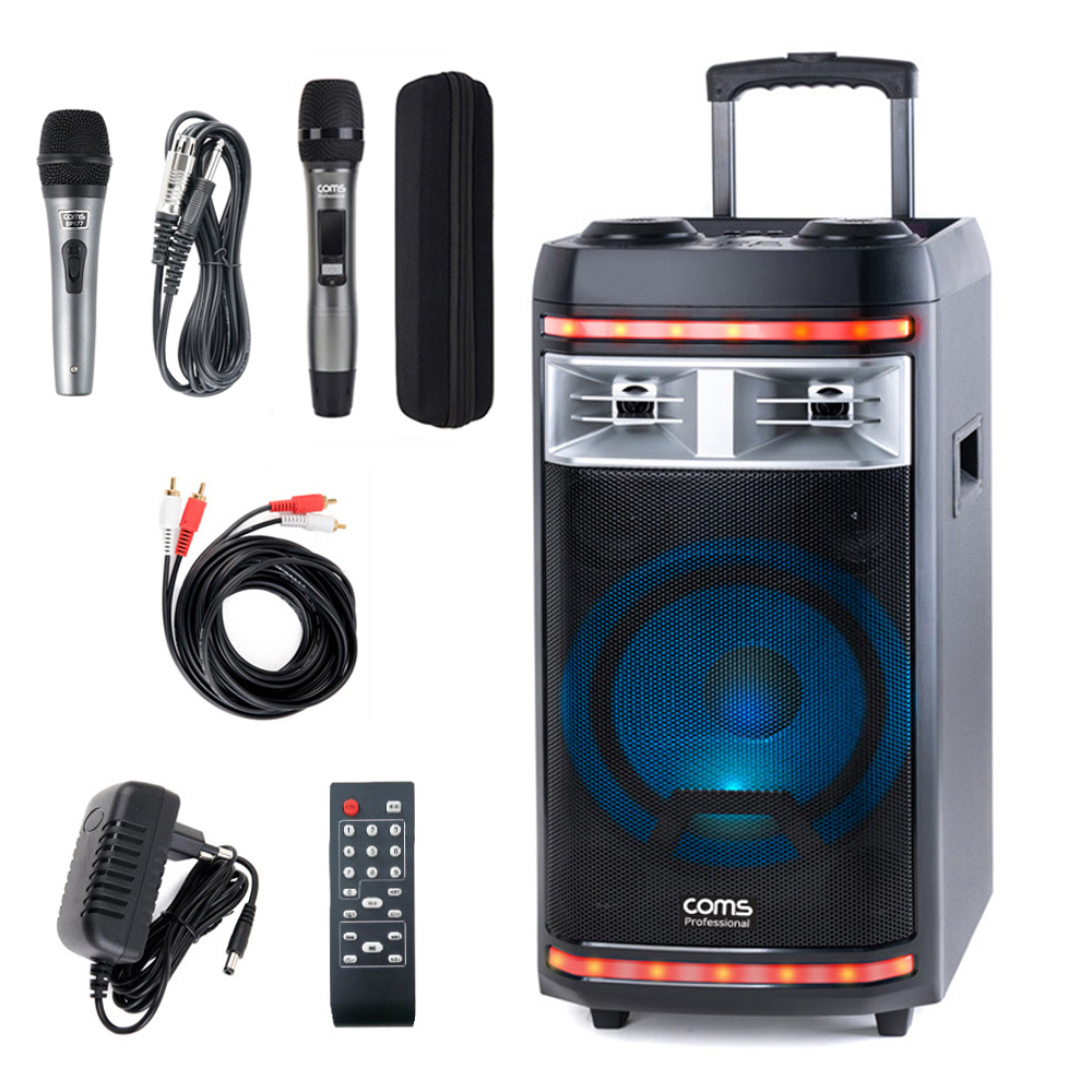 이동식 휴대용 블루투스 버스킹 앰프 스피커 노래방 마이크 CR400PBS3