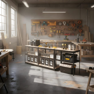 작업대 9T합판 포장 조립식 철제 무볼트 다용도 선반 다이 3003007... 실사용 후기 | 효과 있을까? - 상품 이미지 3