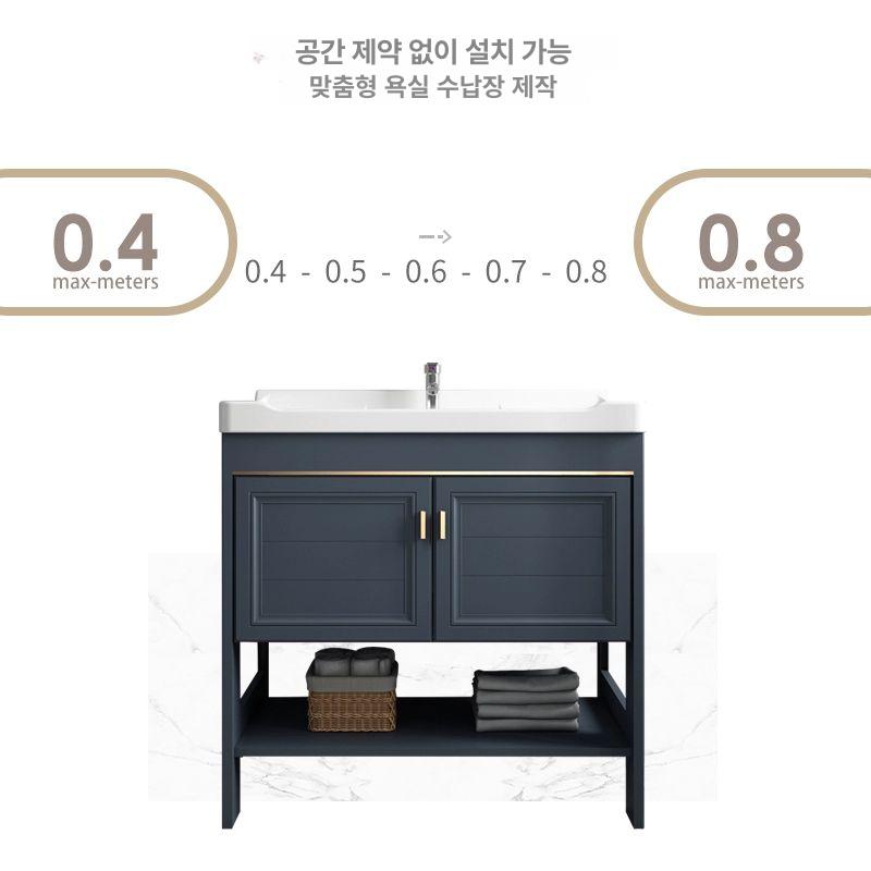 욕실 하부장 세면대 수납장 세면기 심플 모던 소형 40개의 세면대+캐비닛 - 상세 이미지 3