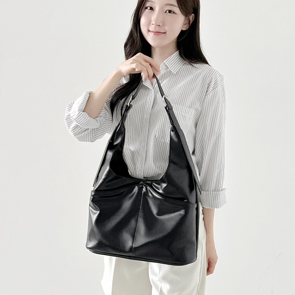 [르네오로] 스아르 호보 숄더백 (2색상) 블랙 - 상세 이미지 3