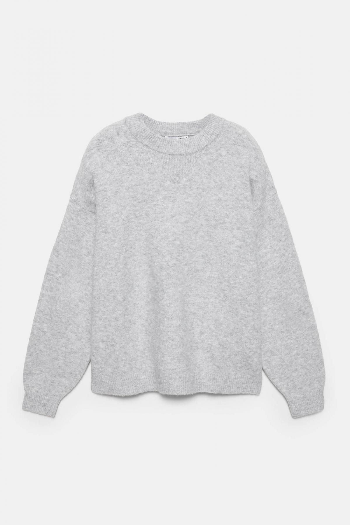풀앤베어 라이트그레이 소프트 라운드넥 니트 스웨터 7550/305 GREY MARL - 메인 이미지