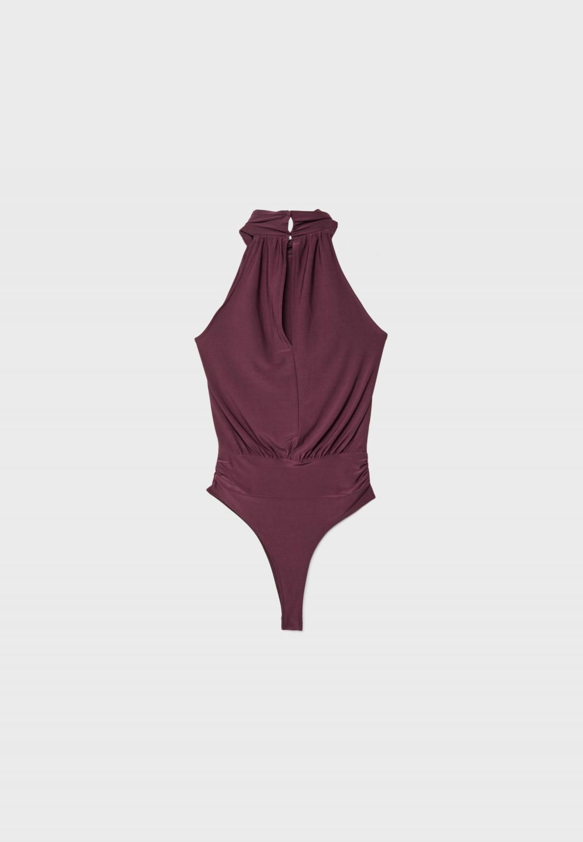 스트라디바리우스 하이넥 퍼프 슬리브 홀터 바디수트 6669/400 PURPLE - 상세 이미지 2
