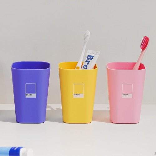 팬톤 사각 양치컵 450ml 핑크 이미지 6