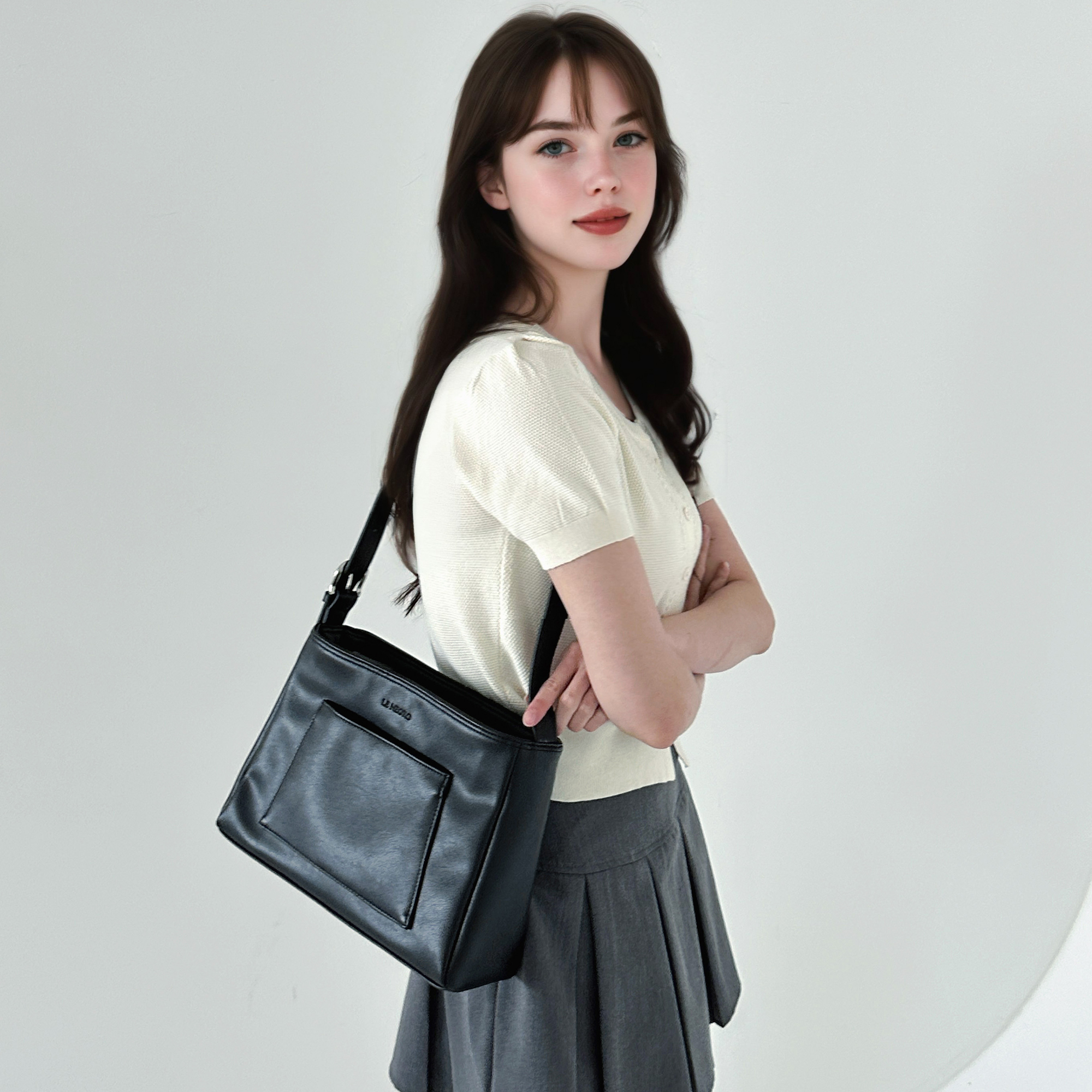 [르네오로] 제스티아 숄더백 (4색상) 블랙 - 상세 이미지 2
