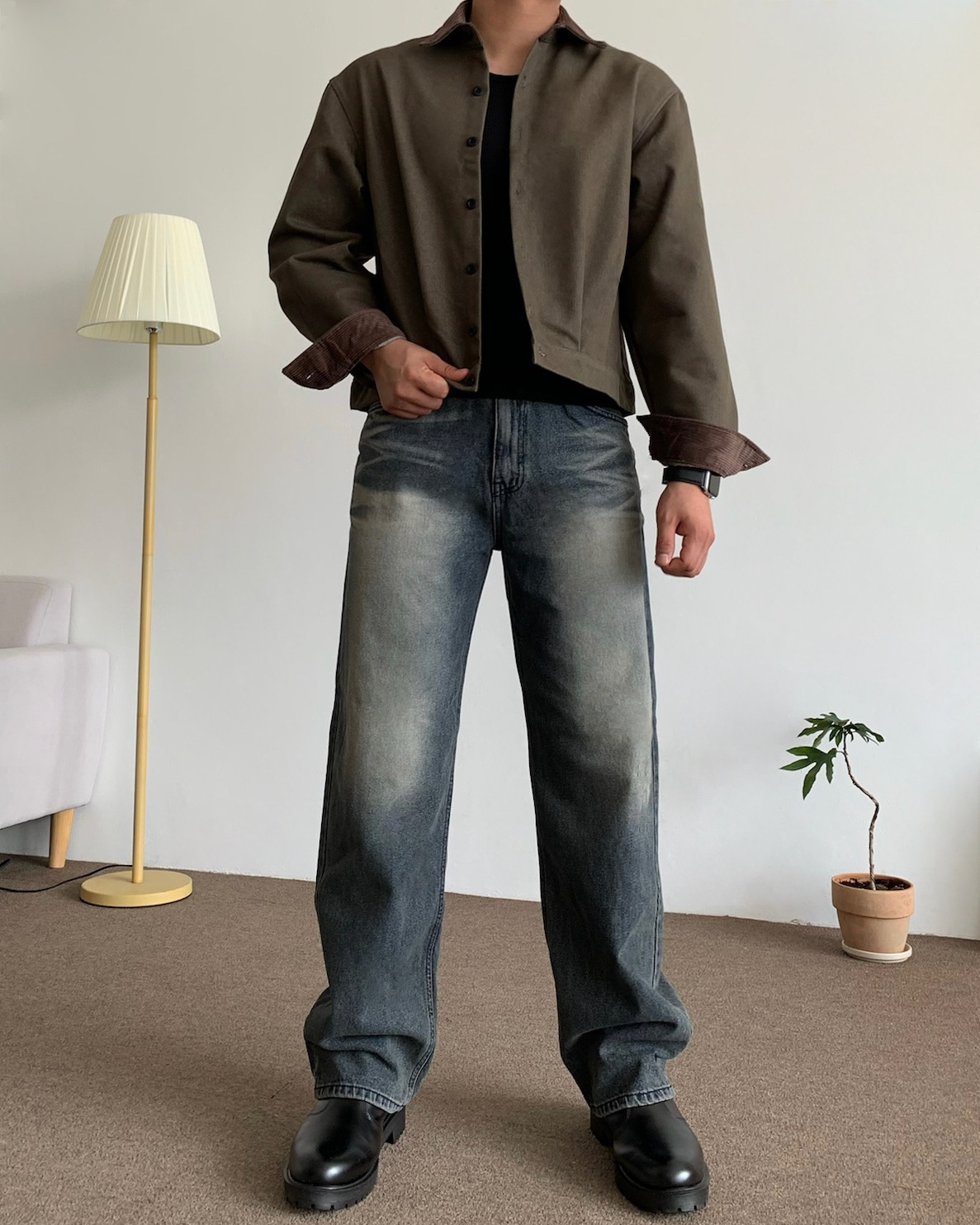 S~2XL 워싱 데님 팬츠 - 상세 이미지 2