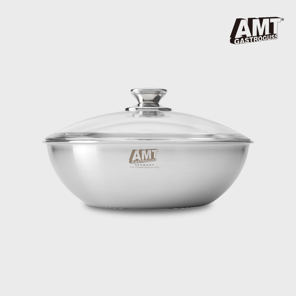AMT 굿핸즈 마스터 26cm 웍 316Ti 스텐(유리뚜껑 포함) - 메인 이미지