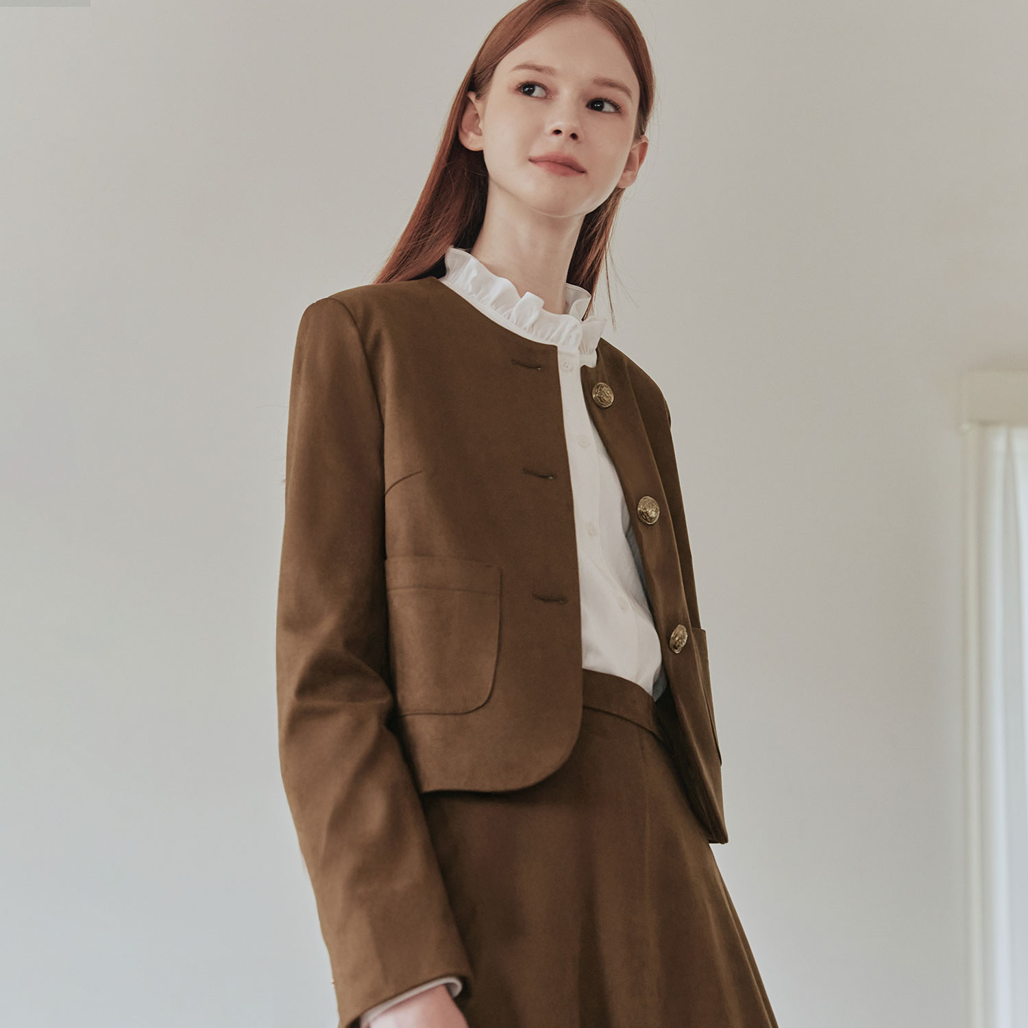 [제로스트릿] 에스닉 프릴 블라우스 ETHNIC FRILL BLOUSE / IVORY 이미지 3