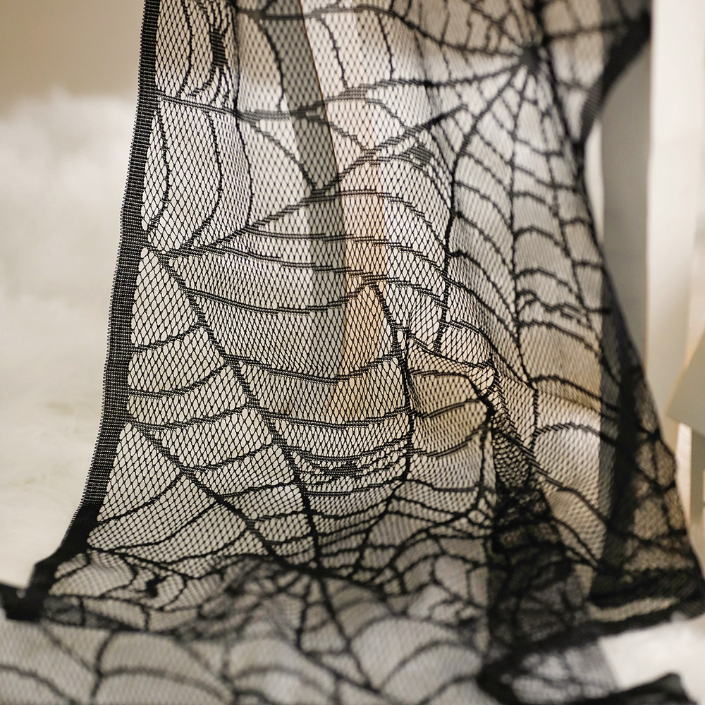 할로윈 거미줄 레이스 천 테이블보 벽장식 커튼 가랜드 파티 장식용품 원형