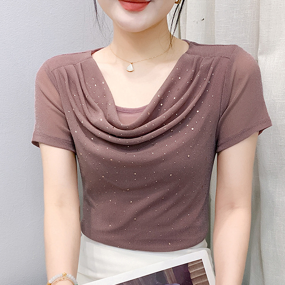 여성 라인댄스복 상의 스테리레이어탑 라인댄스 옷 라틴 의상 상품 이미지