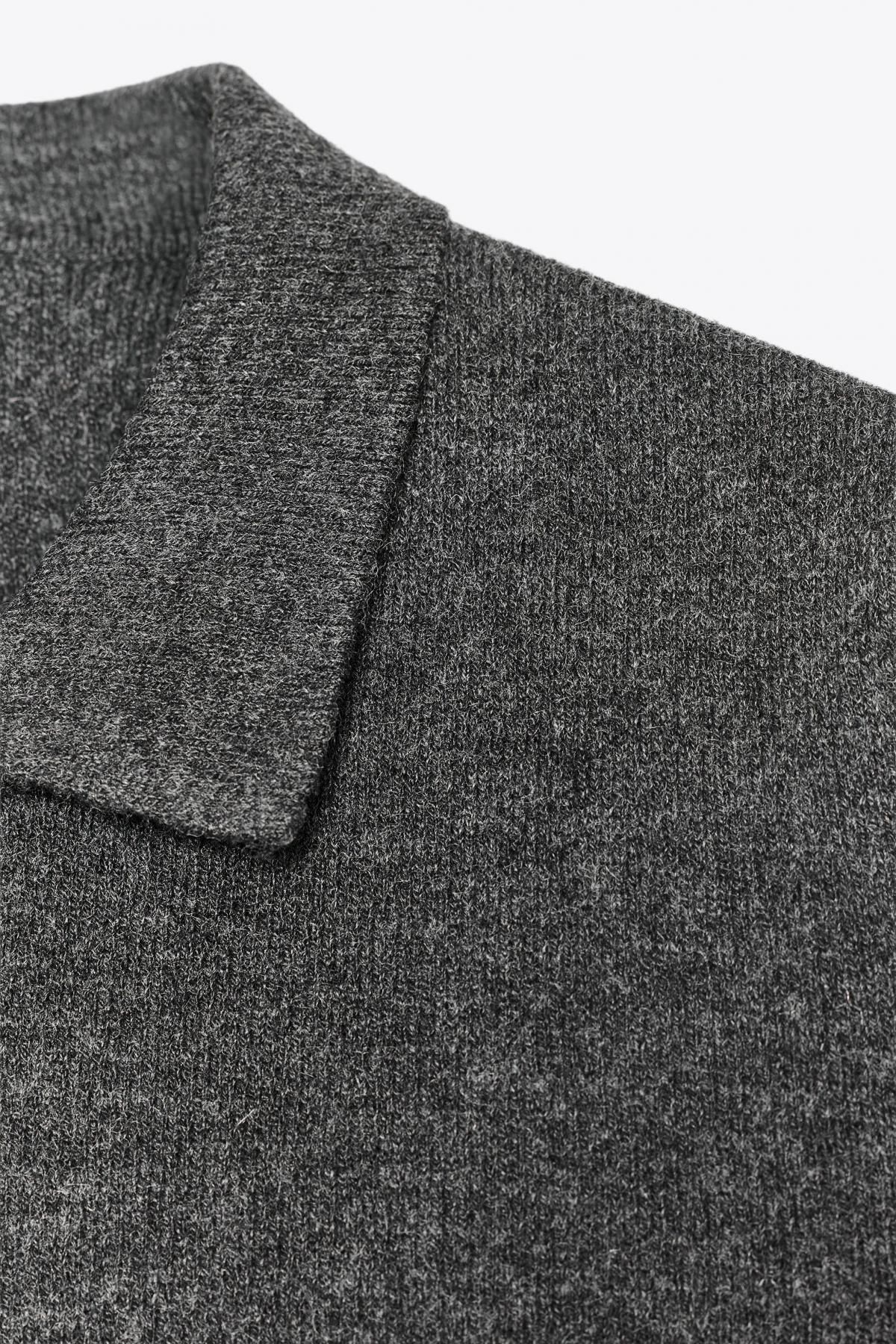 자라 페이크 퍼 라펠 칼라 니트 가디건 2756/105 ANTHRACITE GREY - 상세 이미지 3