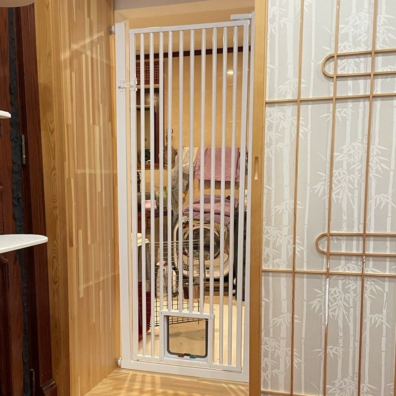 고양이방묘문 애완견 안전펜스 중문 울타리 대형 화이트 높이 120 맞춤 고양이 문 폭 70cm 이내 - 상세 이미지 4