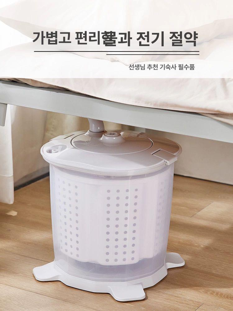 수동탈수기 손잡이 돌리는 걸레 수영장 일체형 행주 미니탈수기 간편 자취 가정용 탈수기 기본 모델 세탁및탈수통합 - 상세 이미지 3