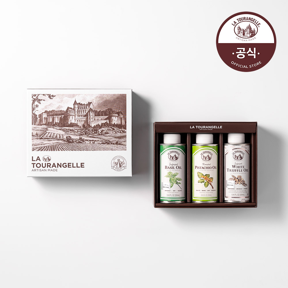 라투랑겔 선물 세트 250ml 3종 피스타치오 바질 화이트 트러플 오일 - 메인 이미지