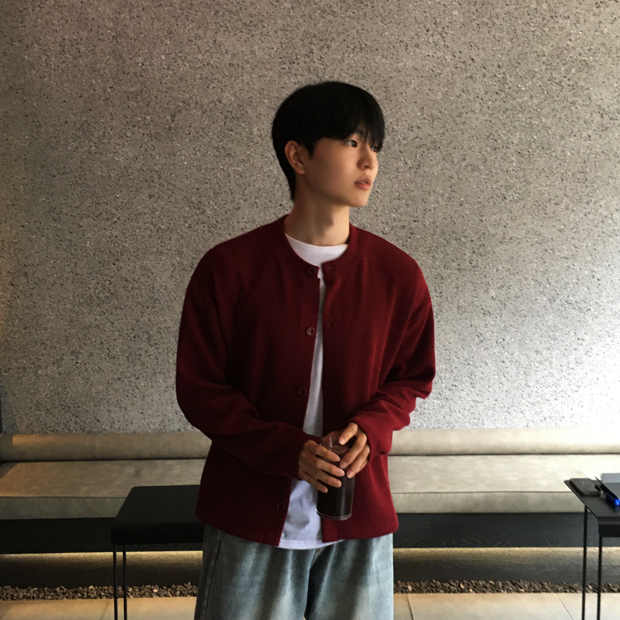 남자라운드가디건 남자오버핏가디건 - 상세 이미지 5