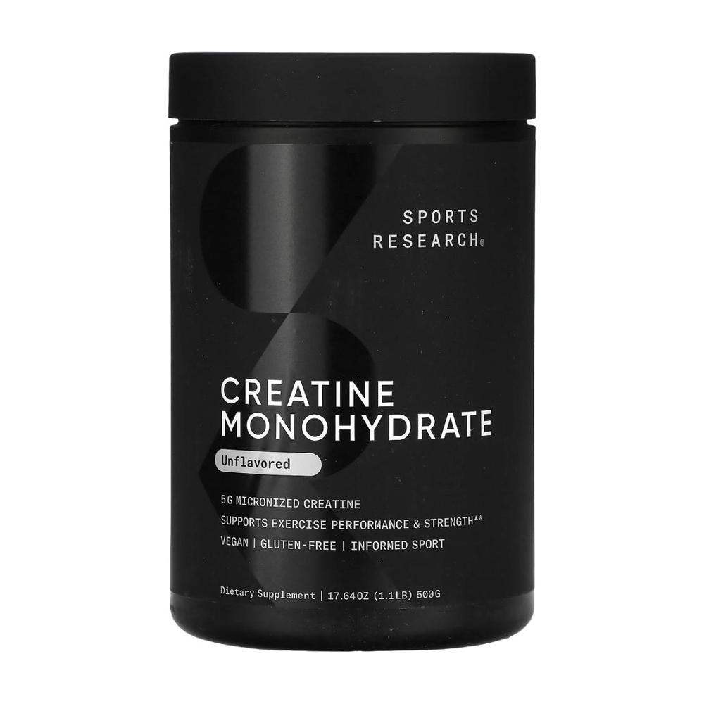 스포츠리서치 크레아틴 모노하이드레이트 무향 파우더 Creatine 500g - 상품 이미지