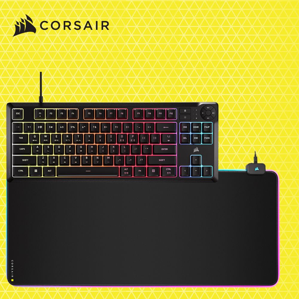 커세어 K55 CORE TKL RGB 저소음 멤브레인 게이밍키보드 + MM700 RGB EXTEND - 상품 이미지
