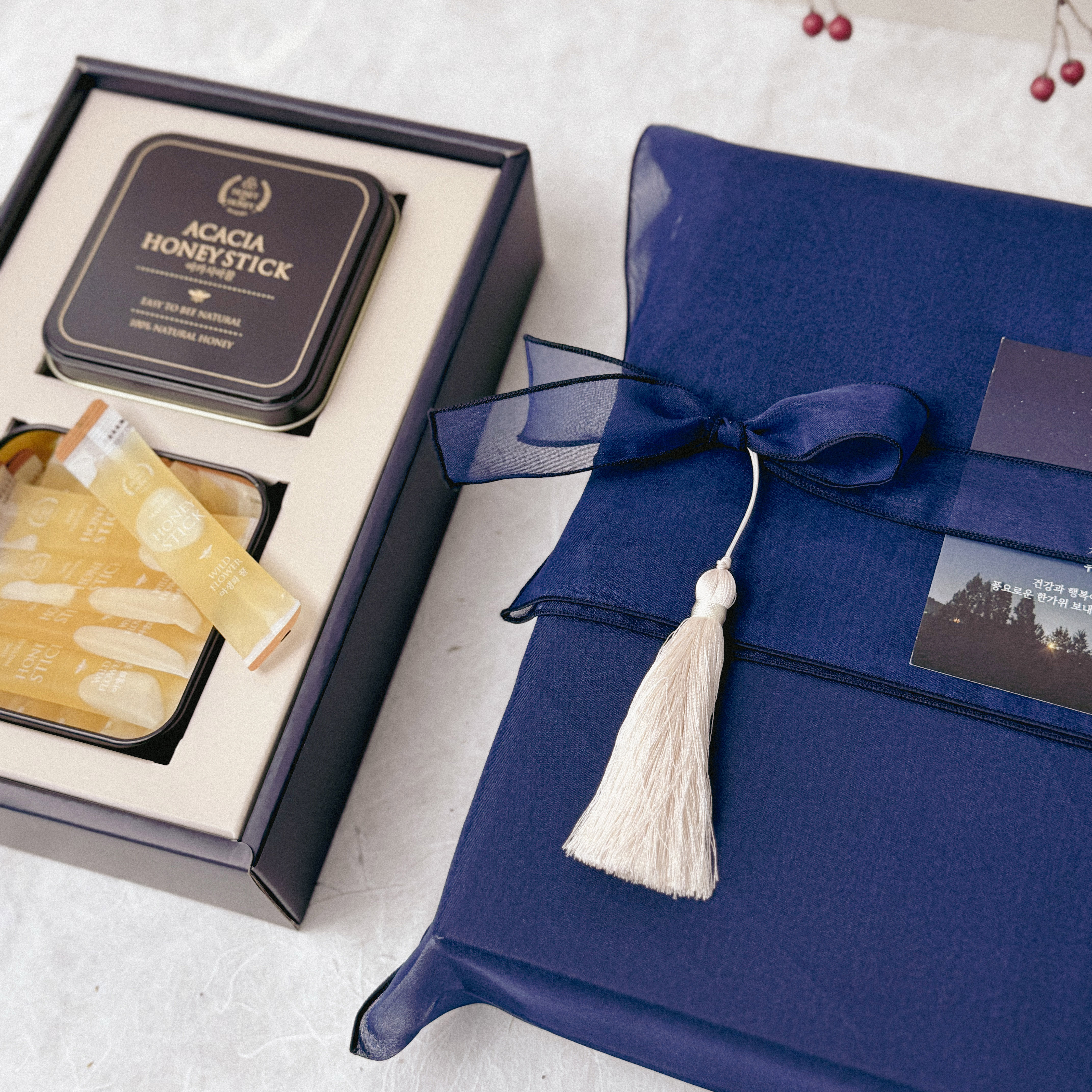 허니바이허니 국산 벌꿀 스틱 추석 명절 교수님 부모님 선물 세트 30포 아카시아 밤 야생화