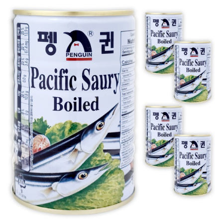 펭귄 꽁치 통조림 보일드 팽귄 꽁치캔 400g 5개