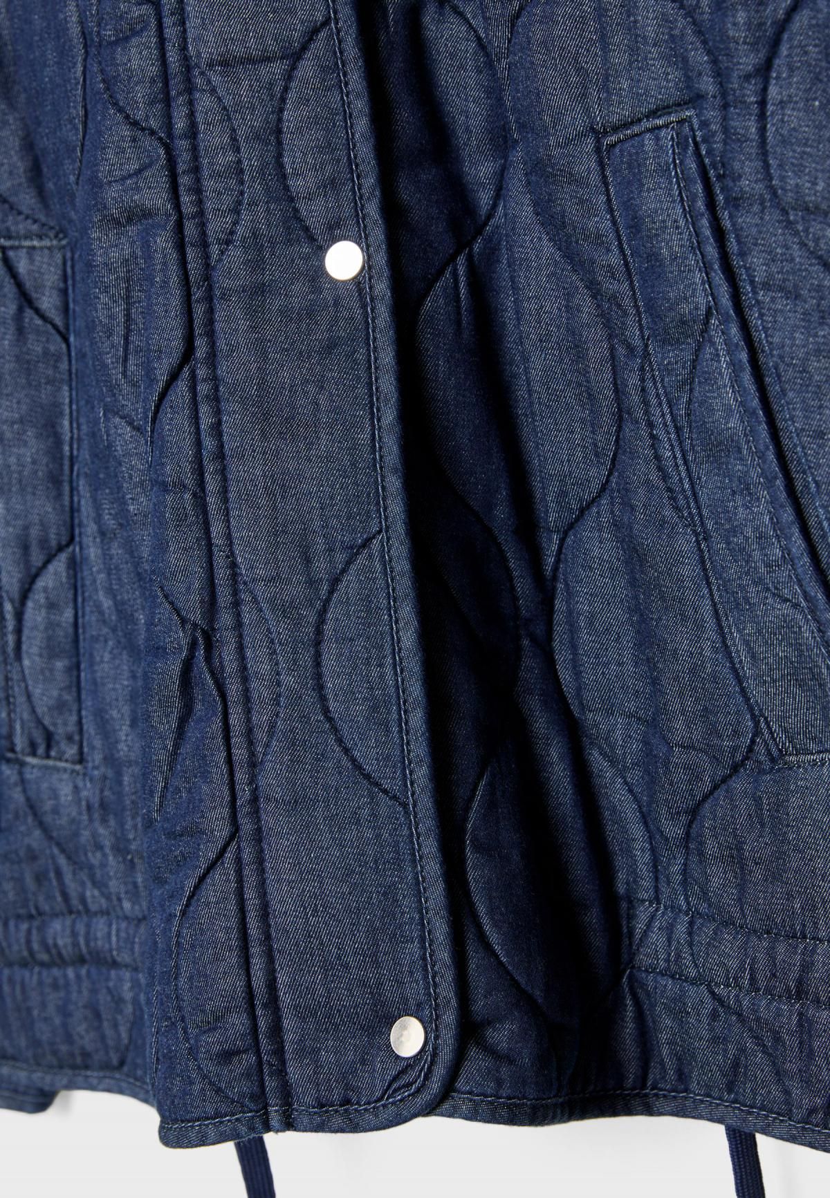 스트라디바리우스 하이넥 데님 퀼팅 재킷 1726/883 RINSE BLUE DENIM - 상세 이미지 3
