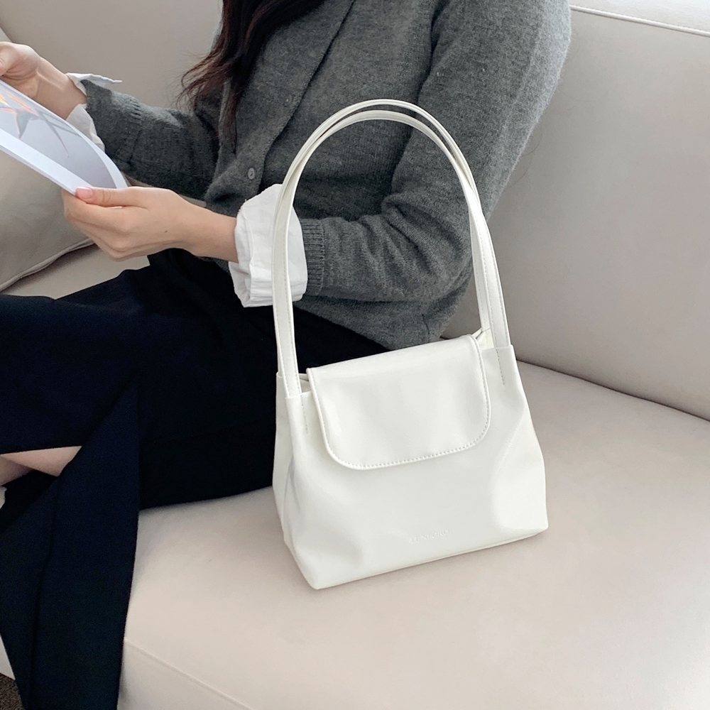 [르네오로] 피니 토트 숄더백 (11색상) 화이트 - 상품 이미지
