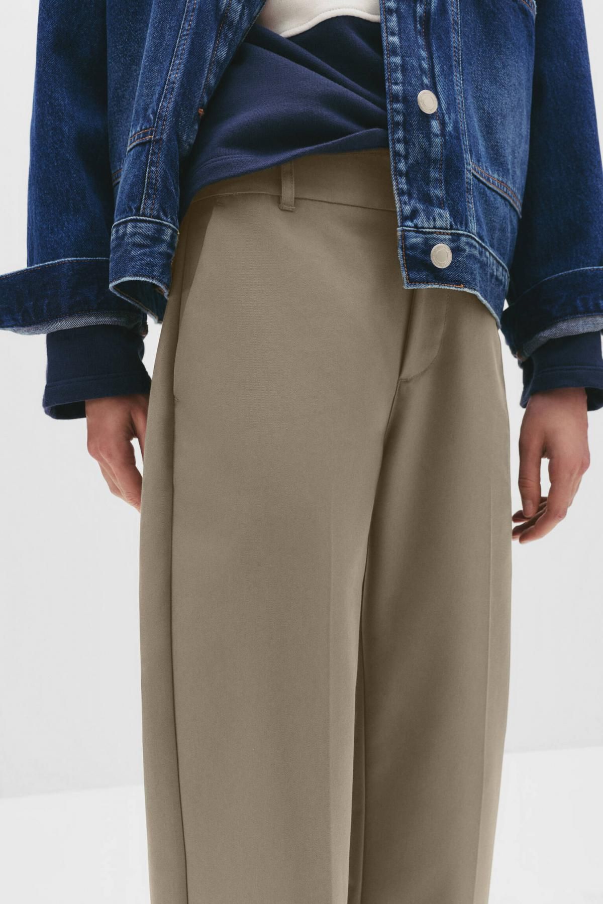 풀앤베어 테크니컬 와이드핏 치노 팬츠 7675/343 DARK KHAKI - 상세 이미지 5