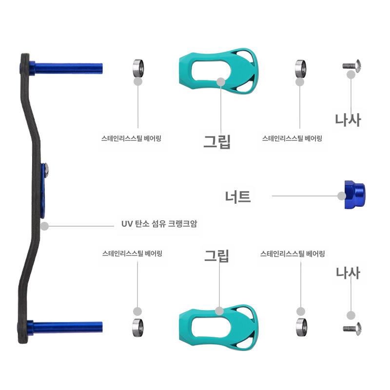 루어 베이트릴 튜닝 핸들노브 탄소섬유 이중 랙 골드 - 상세 이미지 3