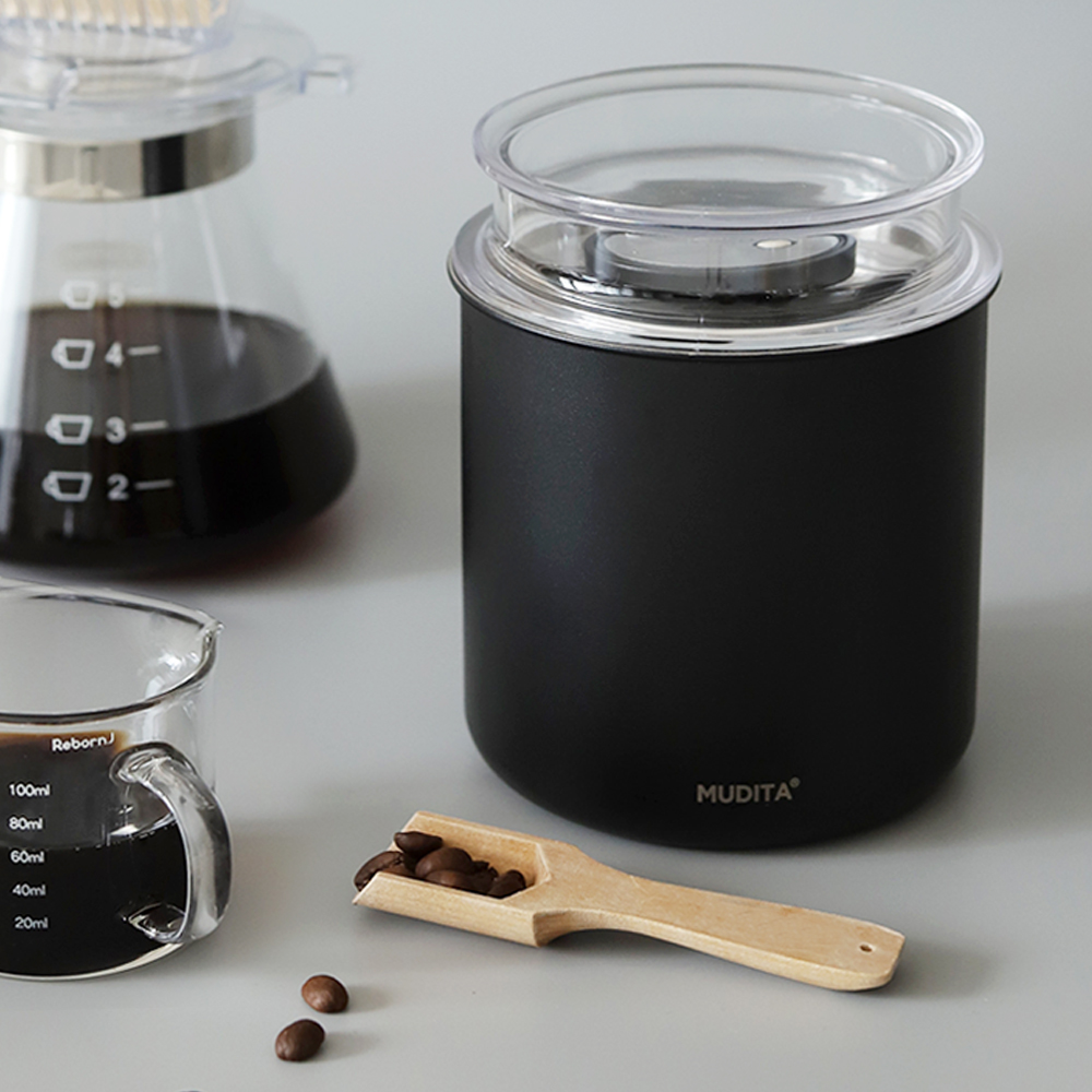[단독]무디타 304스텐 진공 원두보관용기 2P 700ml 1400ml 이중 잠금 캐니스터