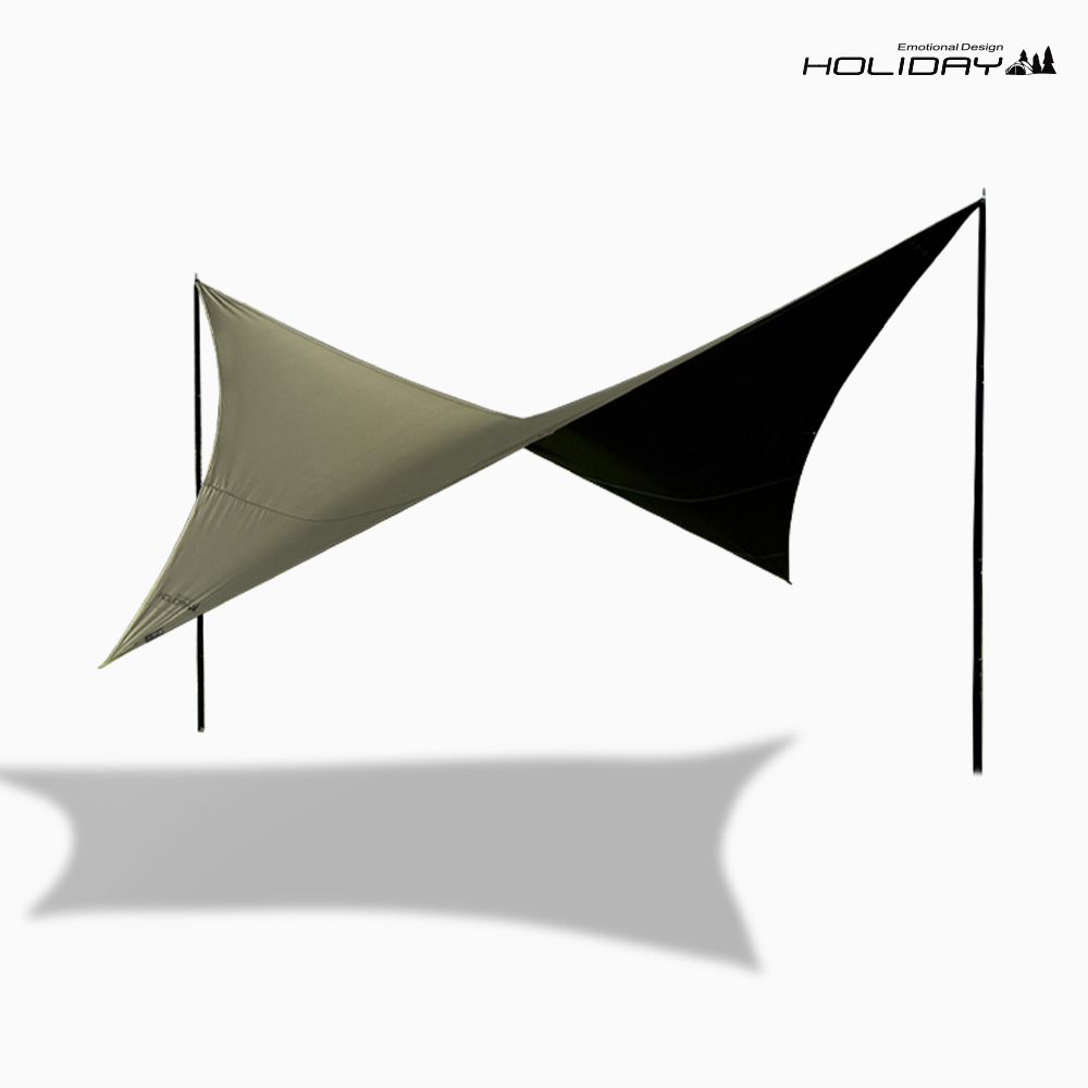 홀리데이 국산 캠핑 블랙코팅 300D 마스터 윙 타프