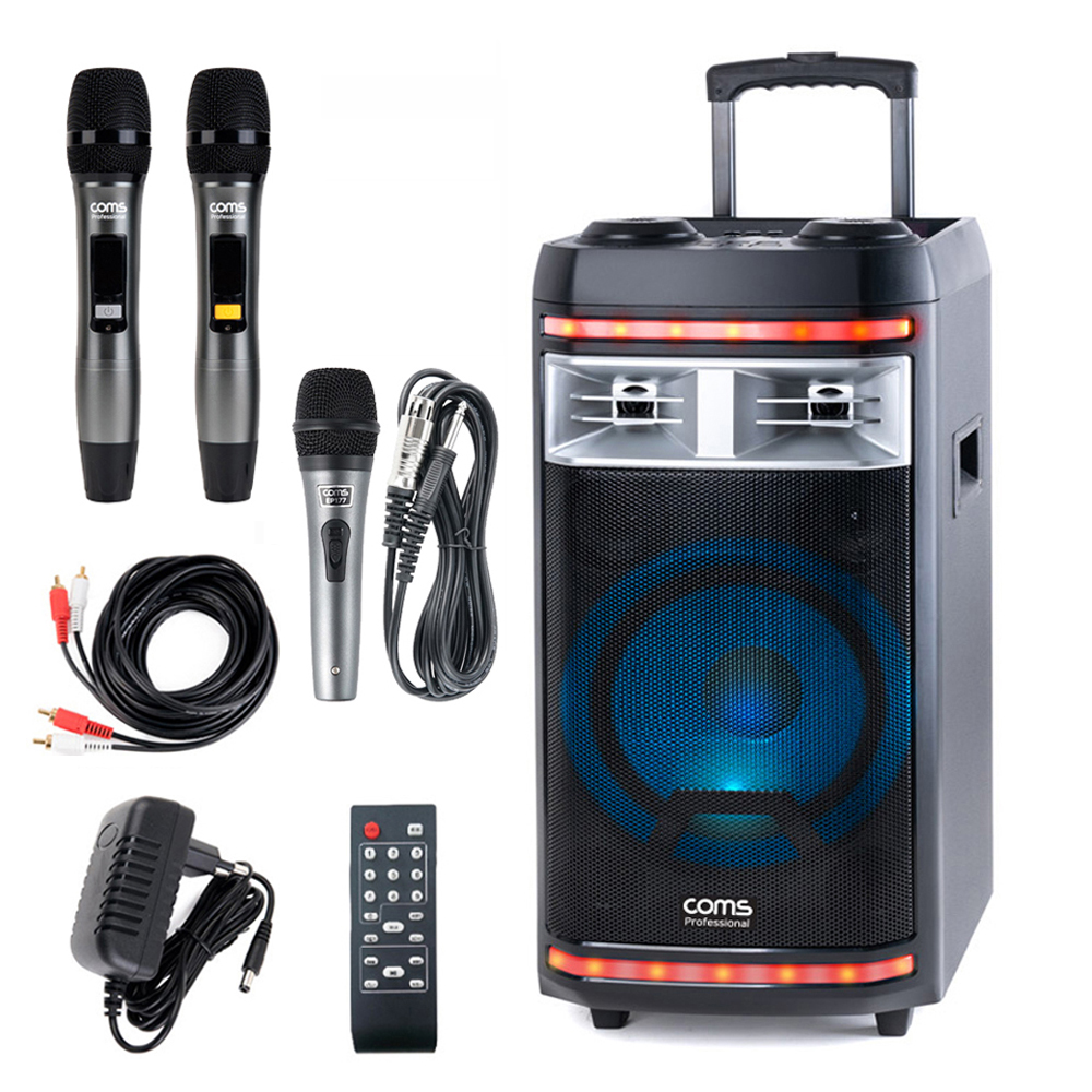 이동식 휴대용 블루투스 버스킹 앰프 스피커 노래방 마이크 CR400PBS7