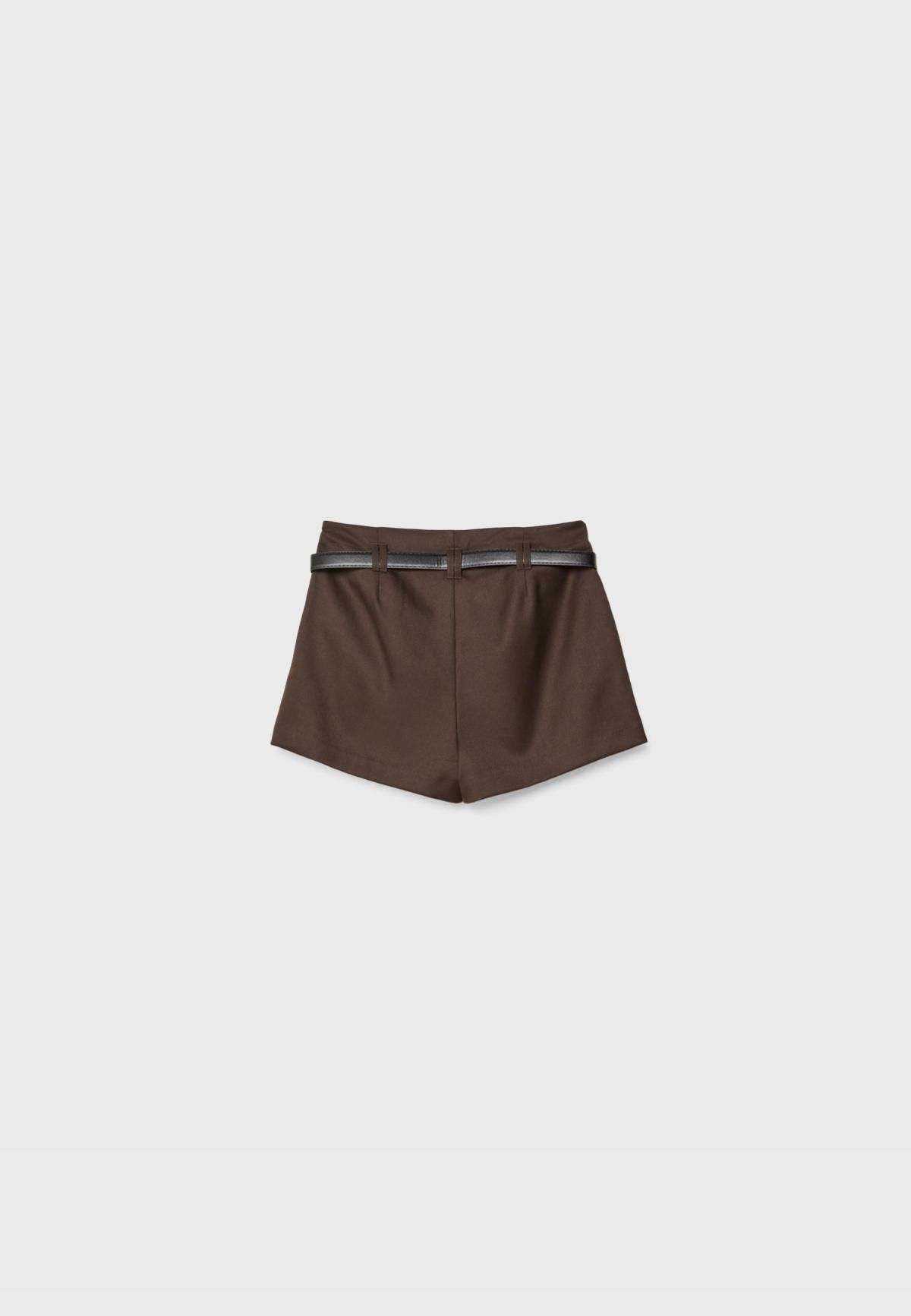 스트라디바리우스 브라운 테일러드 벨트 미니 반바지 4906/639 BROWN - 상세 이미지 3